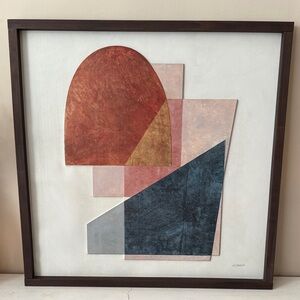 Abstract Geometric Art Print in Multicolor Frame
